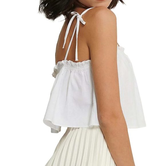 NA-KD cropped frilled detailed top - Picture 2 of 7